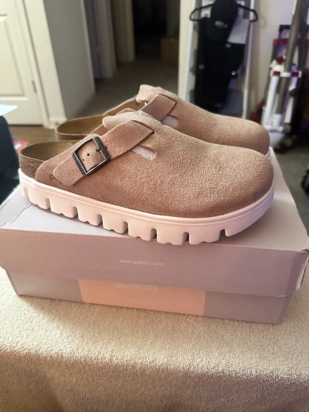 Birkenstock Papillo Chunky Size 39 Warm Sand Suede